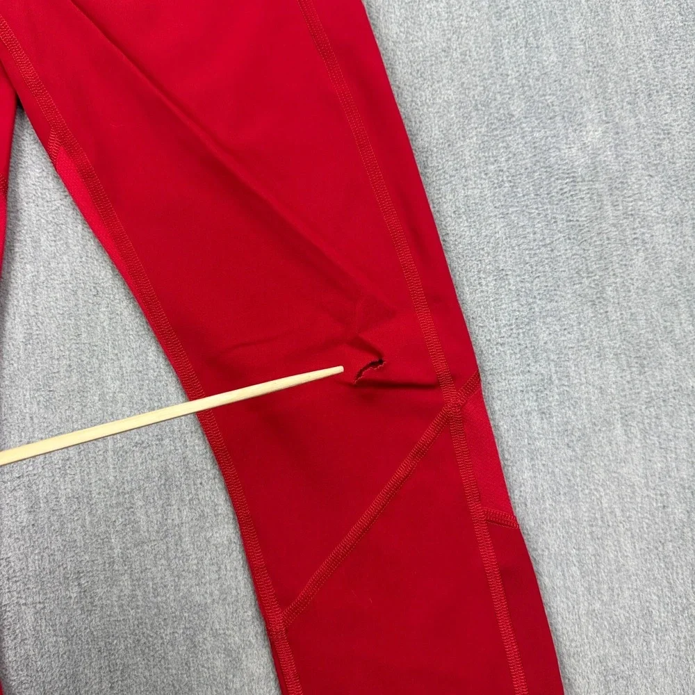 Lululemon Leggings Womens 6 Red Pace Rival High Rise Crop 22